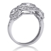 รูปย่อ Sterling Silver Cubic Zirconia CZ 3-Stone Ring - Women's Engagement Wedding Ring ( BERRICLE ring ) รูปที่3