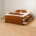 Prepac Monterey Tall 12 Drawer Storage Platform Bed 