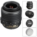 รูปย่อ Nikon 18-55mm Vr Af-s Dx Nikkor Lens + Nikon 55-200mm Ed Af-s Dx Lens + 16gb Accessory Kit for Nikon D40, D60, D90 Dslr Cameras (5lens Pro Kit) ( Zm Len ) รูปที่2