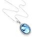 รูปย่อ Sterling Silver 16X12mm Blue Agate Guardian Angel Cameo Pendant w/18" Chain ( Netaya pendant ) รูปที่3