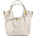 Coach Bone White Leather Madison Large Shoulder Hobo Handbag 15958 ( COACH Hobo bag  )