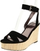 รูปย่อ Charles by Charles David Women's Bamboo Wedge Sandal ( Charles by Charles David ankle strap ) รูปที่1