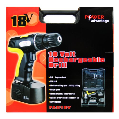 Power Advantage PAD3166 18V Rechargeable Drill ( Pistol Grip Drills ) รูปที่ 1