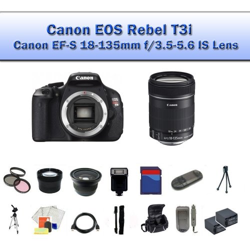 Review Canon EOS Rebel T3i SLR Digital Camera Kit with Canon Ef-s 18-135mm F/3.5-5.6 Is Lens + Huge SSE 32GB Lens Accessories Package รูปที่ 1