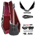 Dean Vendetta XM, Transparent Black Satin (VNXM-TBKS) Electric Guitar with Planet Waves Shredder 12 Pick Sampler Pack & DL125 Coffin Case ( Vendetta XM guitar Kits ) )