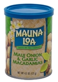 Mauna Loa Macadamia Nuts, Maui Onion Garlic, 4.5-Ounce Cans (Pack of 6)
