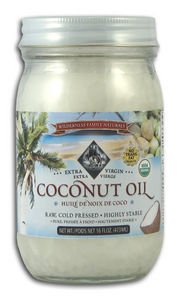 Wilderness Family Naturals Coconut Oil, Raw, Cold Press, Extra Virgin - 16 oz. (Pack of 12) ( Coconut oil Wilderness Family Naturals ) รูปที่ 1