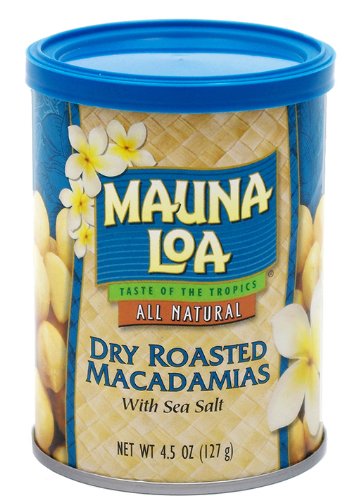 Mauna Loa Dry Roasted Macadamias With Sea Salt, 4.5-Ounce Cans (Pack of 6) รูปที่ 1