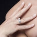 รูปย่อ Sterling Silver Princess Cubic Zirconia Solitaire Ring w/ Side Stones - Women's Engagement Wedding Ring ( BERRICLE ring ) รูปที่5