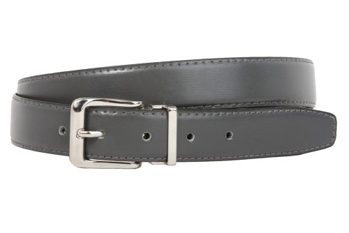 1 1/8 Inch Clamp On Single Loop Silver One Size Fits All Feather Edged Faux Leather Belt  รูปที่ 6