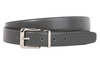 รูปย่อ 1 1/8 Inch Clamp On Single Loop Silver One Size Fits All Feather Edged Faux Leather Belt  รูปที่5