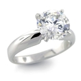 Bling Jewelry Sterling Silver Classic 3ct Round Solitaire CZ 4-Prong Engagement Ring ( Bling Jewelry ring )