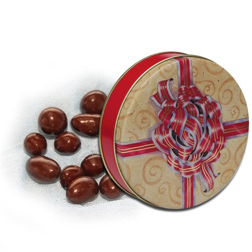 2 lb Raisins Covered in Milk Chocolate Tin - Red Bow ( Catoctin Kettle Korn Chocolate & Fruit ) รูปที่ 1