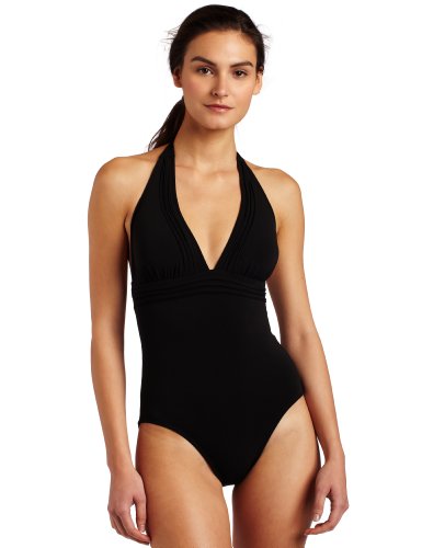 Swimsuit Robin Piccone Womens Hand Sewn Pleated 1pc With Removable Cup (Type one Piece) รูปที่ 1