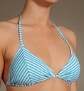 Swimsuit Tommy Bahama Oxford Stripe Sliding Triangle Cup Swim Top (TSW42100T) (Type Two Piece)