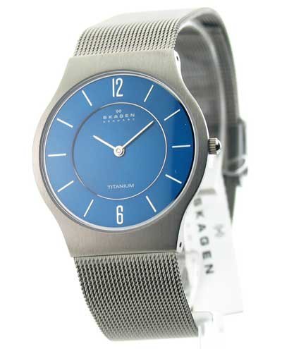 Mens Skagen Mesh Ultra Slim Titanium Dress Watch 233LTTN รูปที่ 1