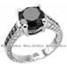 รูปย่อ 3.20ct Fancy-Black Diamond Engagement & Wedding Ring Band Set 14k White Gold Antique Style ( Bell Jewels ring ) รูปที่2