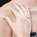 รูปย่อ Sterling Silver 925 Asscher Cut Cubic Zirconia CZ Fashion Ring - Women's Engagement Wedding Ring ( BERRICLE ring ) รูปที่3