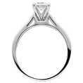 14K White Gold Round Solitaire CZ Cubic Zirconia Wedding Engagement Ring Band ( The World Jewelry Center ring )