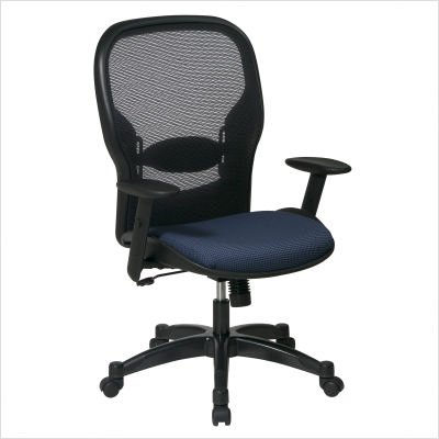 Air Grid Mesh Back Managers Chair with Fabric Seat Black Mesh/Grape Fabric (Purple) รูปที่ 7