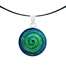 รูปย่อ Sterling Silver Dichroic Glass Blue-Green Spiral Pendant on Stainless Steel Wire, 18" ( Amazon.com Collection pendant ) รูปที่1