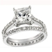 รูปย่อ ParisJewelry Sterling Silver Princess Diamond Bridal Engagement Ring ( ParisJewelry ring ) รูปที่1