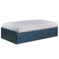 Summer Breeze Twin Size Mates Bed In Blueberry Finish 