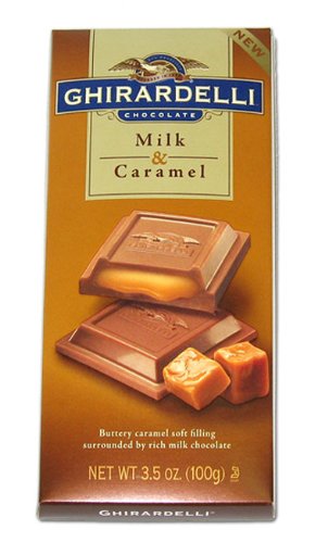 Ghirardelli Chocolate Milk Chocolate with Caramel Filling, 3.5-Ounce Bars (Pack of 12) ( Ghirardelli Chocolate ) รูปที่ 1