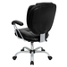 รูปย่อ Leather Computer Chair - Black (Black) รูปที่3