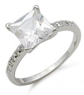 CZ Engagement Rings - Elegant Princess Cut 2.50 Carat CZ Engagement Ring ( HopeChestJewelry ring )