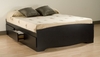 รูปย่อ Prepac Sonoma Black Double Platform Storage Bed - Beds  รูปที่1