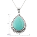 รูปย่อ Sterling Silver Turquoise Teardrop Pendant, 18" ( Amazon.com Collection pendant ) รูปที่3