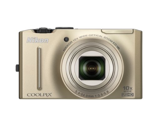 Review Nikon Coolpix S8100 12.1 Megapixel CMOS Digital Camera with 10x Zoom-Nikkor ED Lens and 3.0-Inch LCD (Gold) รูปที่ 1