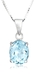รูปย่อ Sterling Silver  Blue Topaz Pendant, 18" ( Amazon.com Collection pendant ) รูปที่1