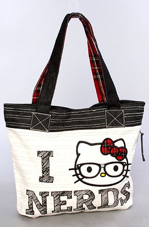 Loungefly The Hello Kitty I Love Nerds Handbag,Bags (Handbags/Totes) for Women ( Loungefly Hobo bag  ) รูปที่ 1