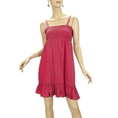 Spaghetti Straps Ruffle Summer Dress Fuchsia ( Boulevard Casual Dress )