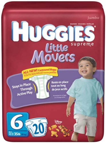 Huggies Supreme Diapers Little Movers Size 6 - 4 Pack ( Baby Diaper Huggies ) รูปที่ 1