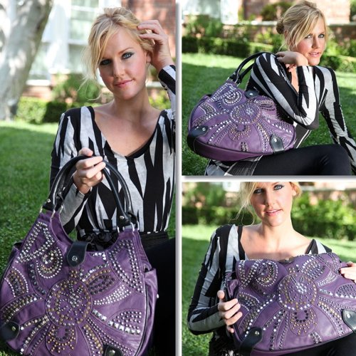 Nicole Lee Studded Nadia Hobo Handbag ( by Nicole Lee Hobo bag  ) รูปที่ 7