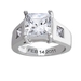 รูปย่อ Sterling Silver Princess CZ Diamond 4- Prong Engagement Ring ( Bling Jewelry ring ) รูปที่2