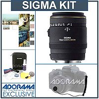 Sigma 70mm f/2.8 EX DG AF Macro Lens for Nikon AF Cameras Kit, with Tiffen 62mm Photo Essentials Filter Kit, Lens Cap Leash, Professional Lens Cleaning Kit ( Sigma Len ) รูปที่ 1