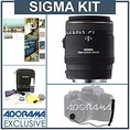 Sigma 70mm f/2.8 EX DG AF Macro Lens for Nikon AF Cameras Kit, with Tiffen 62mm Photo Essentials Filter Kit, Lens Cap Leash, Professional Lens Cleaning Kit ( Sigma Len )
