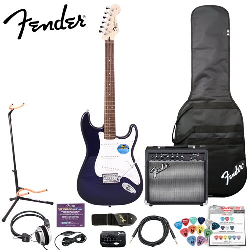 Fender Squier Affinity Special Metallic Blue Strat Stop Dreaming, Start Playing Set with Fender Frontman Amp® 1 & Fender/ GO-DPS 12 Pack Pick Sampler (Part# DPS-FN-SAMPLER) ( Squier Affinity guitar Kits ) ) รูปที่ 1