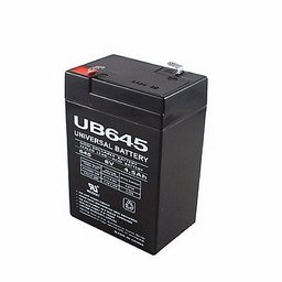 6V / 4.5Ah Sealed Lead Acid Battery with F1 (.187in) Terminals - UVUB645F1 ( Battery Batteries ) รูปที่ 1
