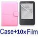 รูปย่อ Neewer New Pink Leather Case Cover for Amazon Kindle 3 Ebook Reader + 10x SCREEN PROTECTOR (Kindle E book reader) รูปที่1