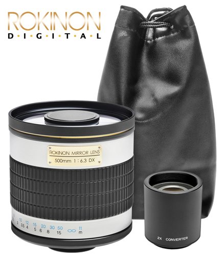 Rokinon 500mm f/6.3 Multi-Coated Mirror Lens with 2x Teleconverter (=1000mm) for Nikon D40, D60, D3000, D3100, D5000, D5100, D7000, D300s, D3 & D3s Digital SLR Cameras ( Rokinon Len ) รูปที่ 4