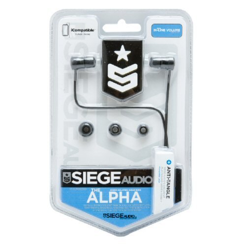 Siege Audio Alpha Stereo Ear Buds (Black) ( SIEGE AUDIO Ear Bud Headphone ) รูปที่ 1