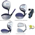 Ladies Right Hand 16 Piece IMPACT All Graphite Full Golf Club Set w400cc Driver; Ladies Stand Bag Hybrid Irons Putter &HCs; Petite, Regular or Tall Length Fast Shipping ( American Golf Golf )