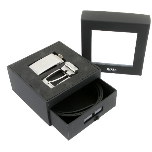 Belt Hugo Boss Grundlo boxed black leather belt set 50196370 BOSS1688  รูปที่ 3