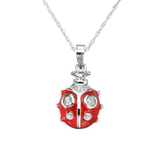 Sterling Silver Diamond-Accent Red Ladybug Pendant by DiAura ( Amazon.com Collection pendant ) รูปที่ 1