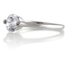 รูปย่อ Sterling Silver Round Cubic Zirconia CZ Solitaire Ring - Women's Engagement Wedding Ring ( BERRICLE ring ) รูปที่2